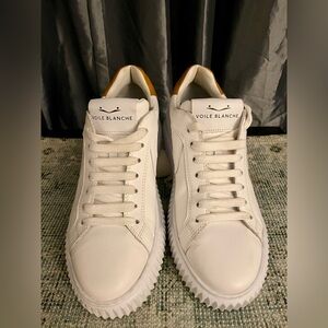 Voile Blanche women’s white leather sneakers size 37